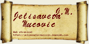 Jelisaveta Mucović vizit kartica